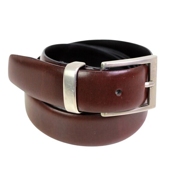 CLASSIC BROWN GENUINE LEATHER 1 1/8"Wd CASUAL DRESS MEN'S BELT Sz 38/95 (R78 - Picture 2 of 13